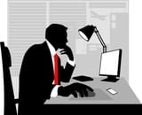 Man at desk
